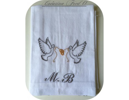 Instant download machine embroidery frame doves