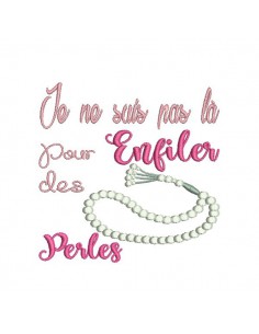 Motif de broderie enfiler des perles