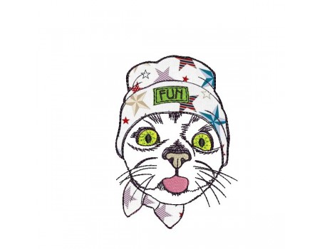 Instant download machine embroidery  cat so cute applique