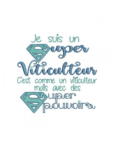 Motif de broderie super viticulteur