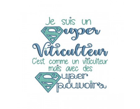 Motif de broderie super viticulteur