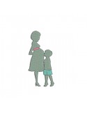 Motif de broderie machine femme enceinte