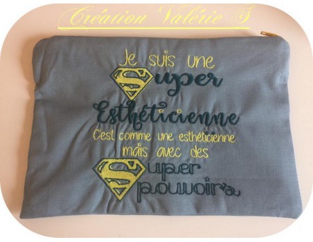 Motif de broderie super esthéticienne