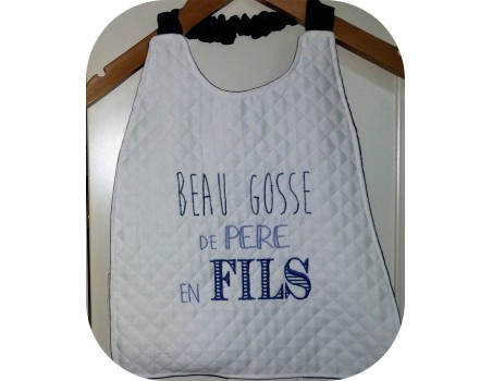 Motif de broderie machine  beau gosse