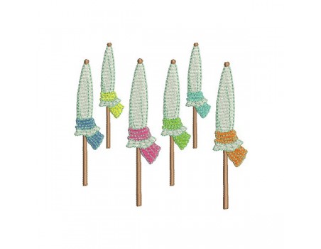 Motif de broderie  machine parasols de plage