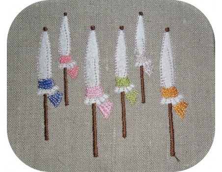 Motif de broderie  machine parasols de plage