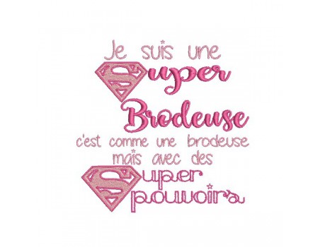 Motif de broderie super brodeuse