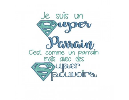 Motif de broderie super parrain