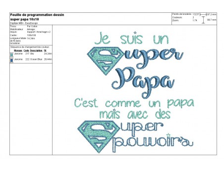 Motif de broderie super papa