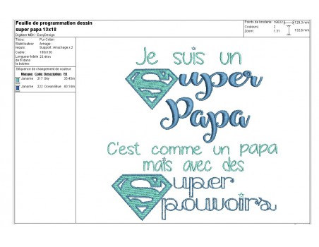 Motif de broderie super papa