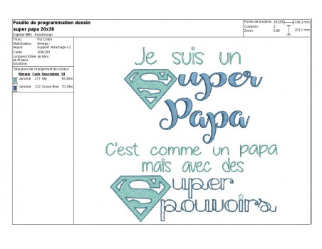 Motif de broderie super papa