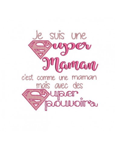 Motif de broderie super maman