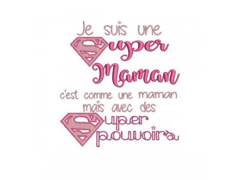 Motif de broderie super maman