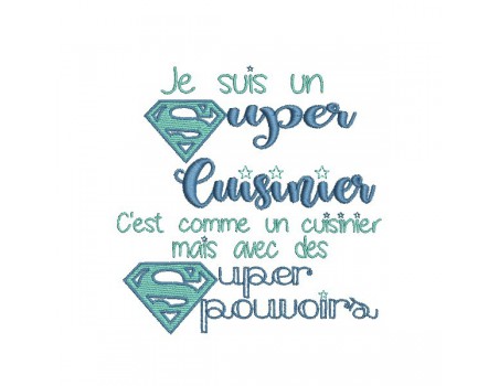 Motif de broderie super cuisinier