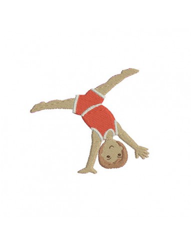 Instant download machine embroidery design Gymnast on parallel bar