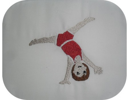 Instant download machine embroidery design Gymnast on parallel bar