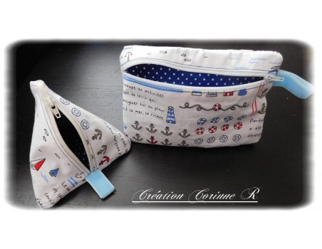 Motif de broderie machine ITH trousse