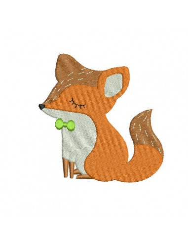 Instant download machine embroidery fox