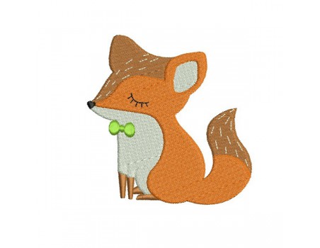 Instant download machine embroidery fox