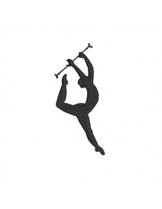 Instant download machine embroidery Silhouette dancer