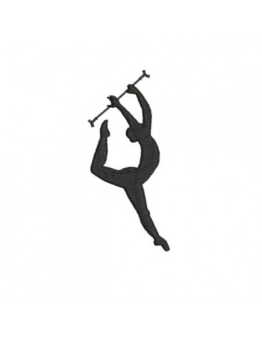 Instant download machine embroidery Silhouette dancer