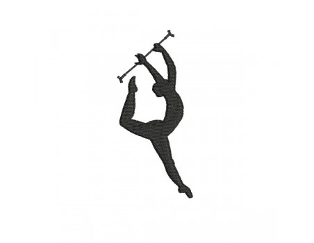 Instant download machine embroidery Silhouette dancer