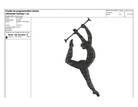 Instant download machine embroidery Silhouette dancer