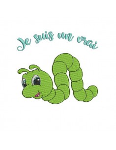 Motif de broderie machine petit asticot