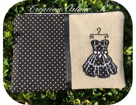 embroidery design black dress