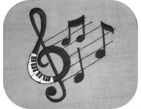 motif de broderie notes de musique