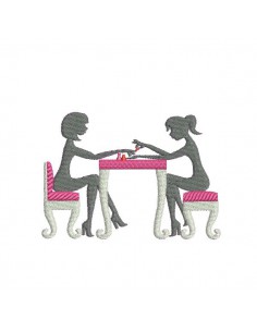 Motif de broderie machine onglerie