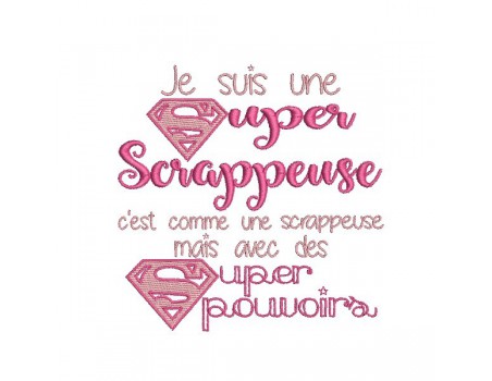 Embroidery design super nanny