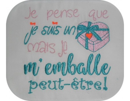 Motif de broderie machine cadeau