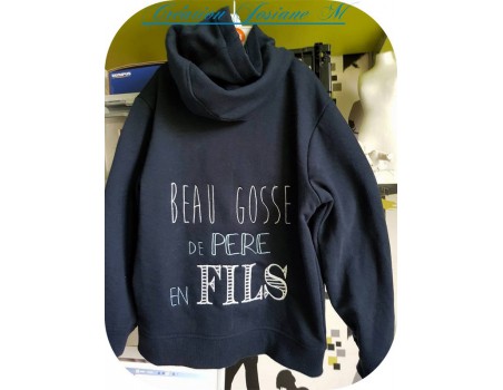 Motif de broderie machine  beau gosse