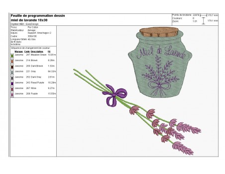 Instant download machine embroidery lavender