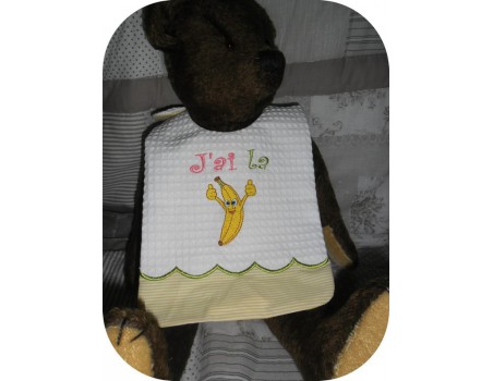 Motif de broderie machine  j'ai la banane