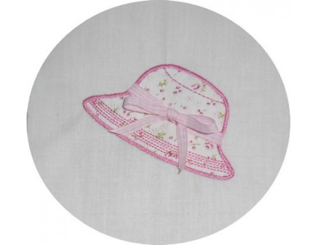 motif de broderie chapeau