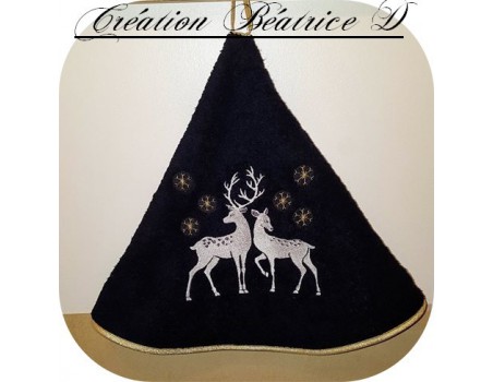 Motif de broderie machine cerf et biche