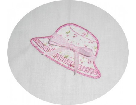 motif de broderie chapeau