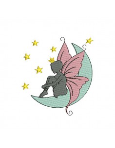 Embroidery design aim for the moon oscar wilde