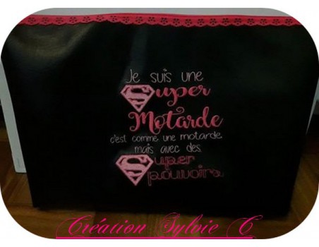 Motif de broderie super motarde