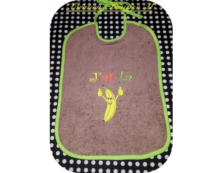 Motif de broderie machine  j'ai la banane