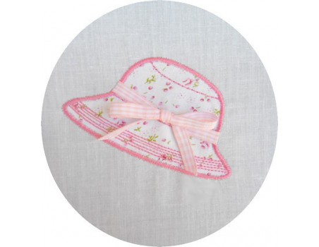 motif de broderie chapeau