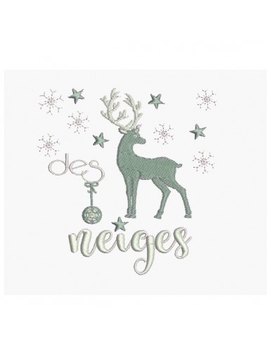 Instant download machine embroidery design deer my first christmas