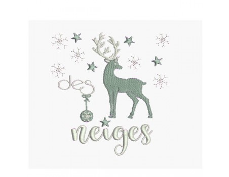 Instant download machine embroidery design deer my first christmas