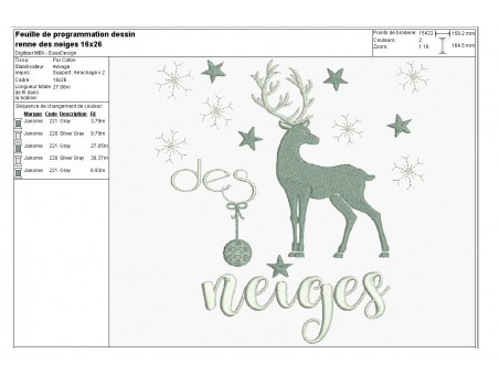 Instant download machine embroidery design deer my first christmas