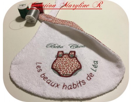 Motif de broderie machine barboteuse appliqué