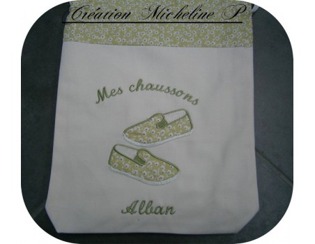 Motif de broderie appliqué charentaises