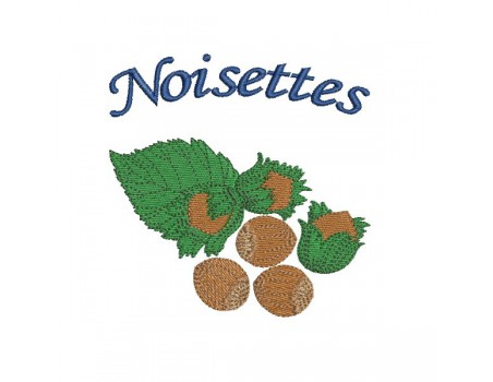 Motif de broderie machine  noisettes