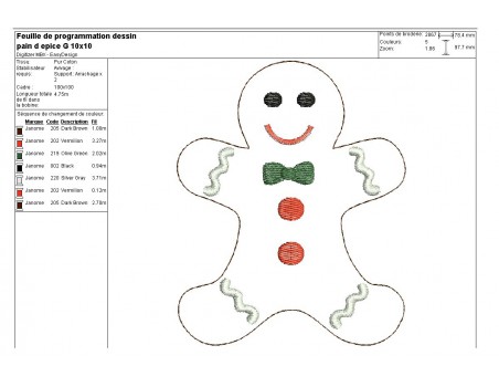 Instant download machine embroidery  gingerbread